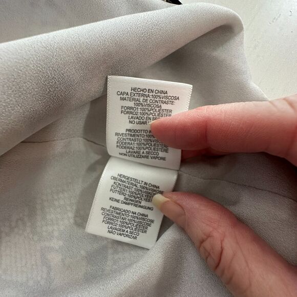 Joie Porcelain Bethwyn C Snakeskin Print Wrap Style A-Line Cap Sleeve Dress SM - Picture 15 of 16